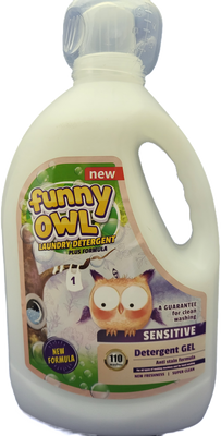 Funny Owl.  Універсальний гель для прання дитячого одягу SENSITIVE 3,3 л 000000099 фото