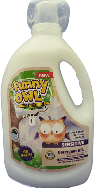 Funny Owl Універсальний гель для стирки детской одежды SENSITIVE 3,3 л 000000099 фото