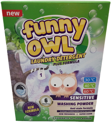 Funny Owl средство моющее для стирки SENSITIVE 420 г  000000219 фото