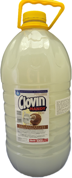 Жидкое мыло Mleko i Kokos з глицерином, антибактериальное, CLOVIN Handy,  5000 мл 000000983 фото